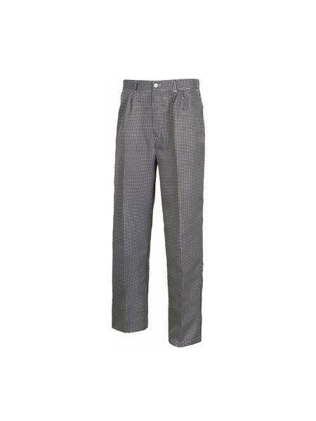 PANTALONI A QUADRETTI CON ELASTICO IN VITA B1426